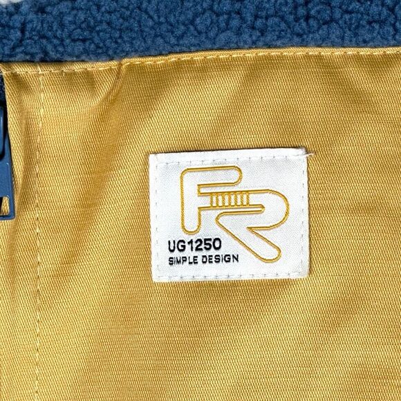 Aelfric Eden Sherpa Fleece Jacket Men's Medium Oversized Geometric Wavy Full Zip - Picture 3 of 8